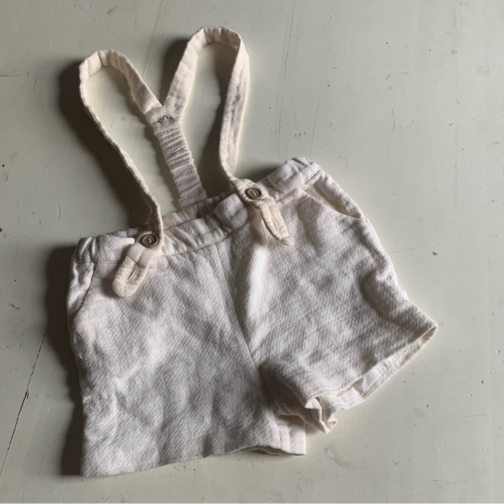 Cream Kids Romper with Straps